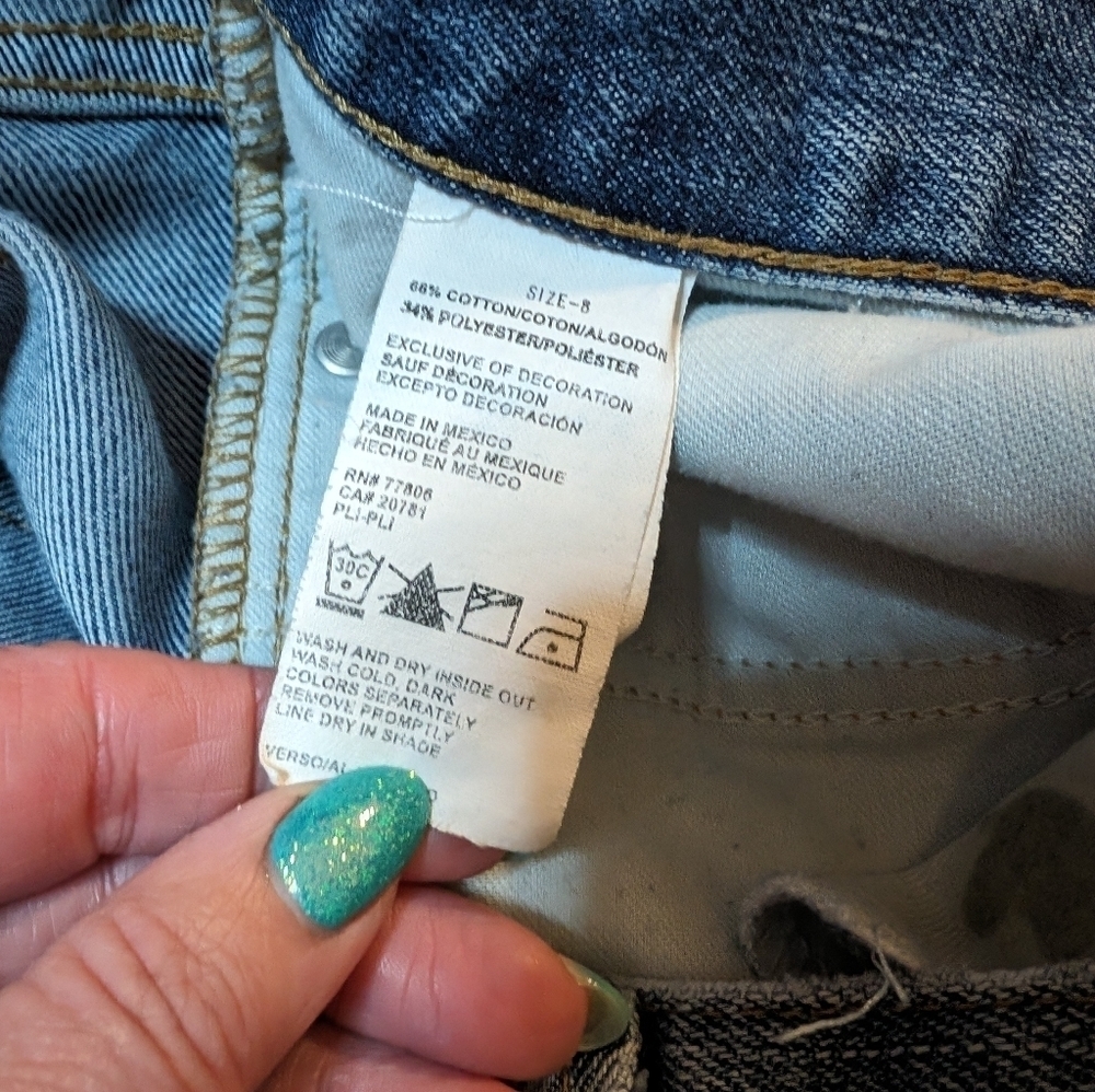 Tommy Hilfiger Cropped Midrise Jeans Misses SZ 8 - Picture 8 of 11